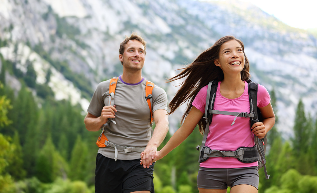 Wandern Pärchen Alpen